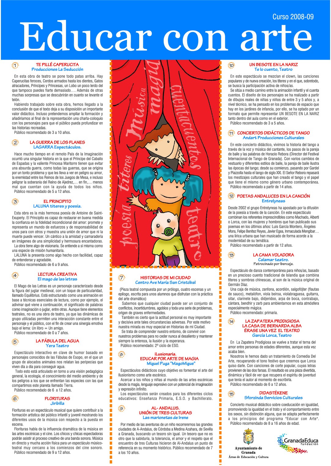 ©Ayto.Granada: Poesa, teatro y msica para nios, entre las propuestas del programa municipal `Educar con arte